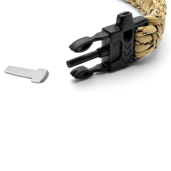 Tailor Toki Bracelet Paracord Couleur Sable Avec Design De Boussole, Sifflet Et Allume-feu 5