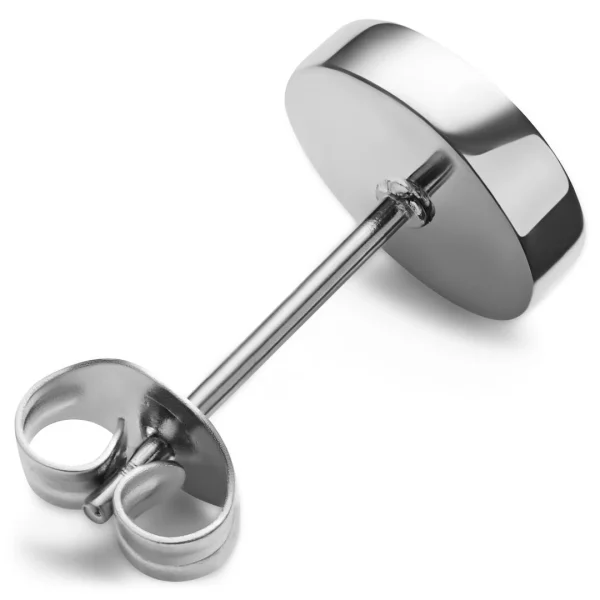 Arkai Orphic | Clou D’oreille En Acier Inoxydable Argenté à Finition Martelée – 8 Mm 5