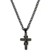 Lucleon Collier à Croix Et Symbole De L’infini – Couleur Gunmetal 20