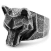 Moody Mason Bague Grise à Tête De Loup Mack 14