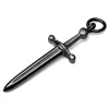 Lucleon Amulette épée En Acier Noir 22