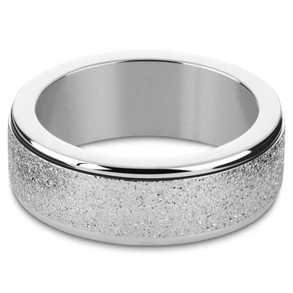 Seizmont Enthumema | Anneau Anti-stress En Acier Inoxydable Argenté Scintillant – 8 Mm 3