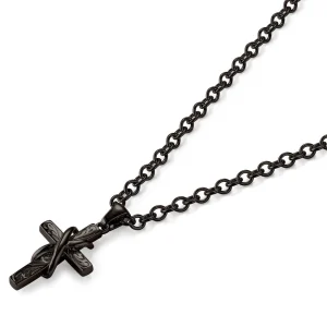 Lucleon Collier à Croix Et Symbole De L’infini – Couleur Gunmetal 9