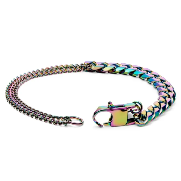 Lucleon Bracelet Couleur Arc-en-ciel Carlos Amager à Double Maille Gourmette 3