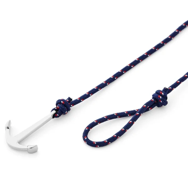 Tailor Toki Le Marin – Bracelet Bleu Marine, Rouge Et Blanc à Pendentif Argenté 3