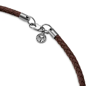 Lucleon Tenvis | Collier En Cuir Brun 5 Mm 10
