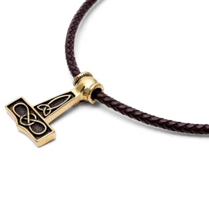 Fort Tempus Collier En Cuir Marron « Le Loup Doré » 8