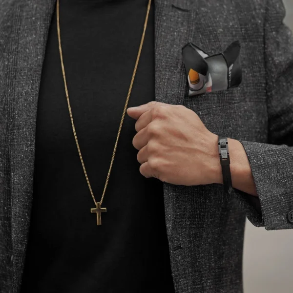 Lucleon Collier à Croix Dorée Le Fils 6