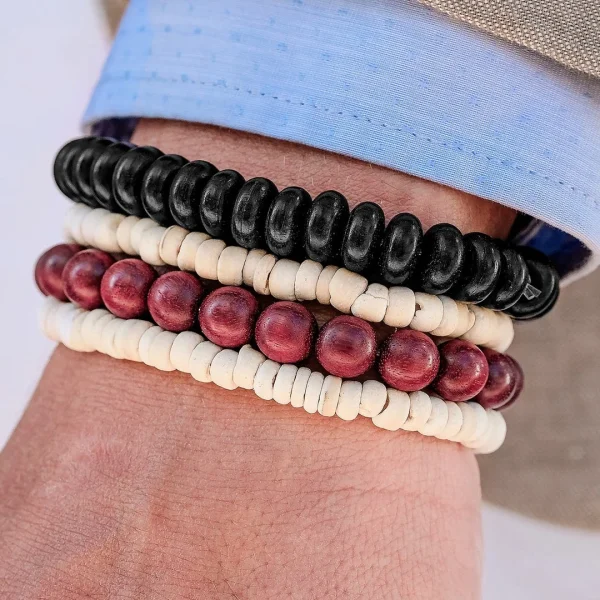 Lucleon Bracelet Miro En Bois Et Noix De Coco 7