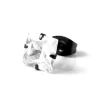 Lucleon Boucle D’oreille Noire Mate Et Zircone 6mm 20