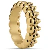 Lucleon Aspero | Bague Avec Crânes En Acier Inoxydable Doré 8 Mm 14
