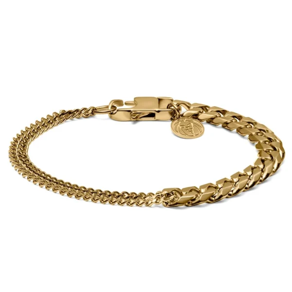 Lucleon Bracelet Doré Carlos Amager à Double Maille Gourmette 1