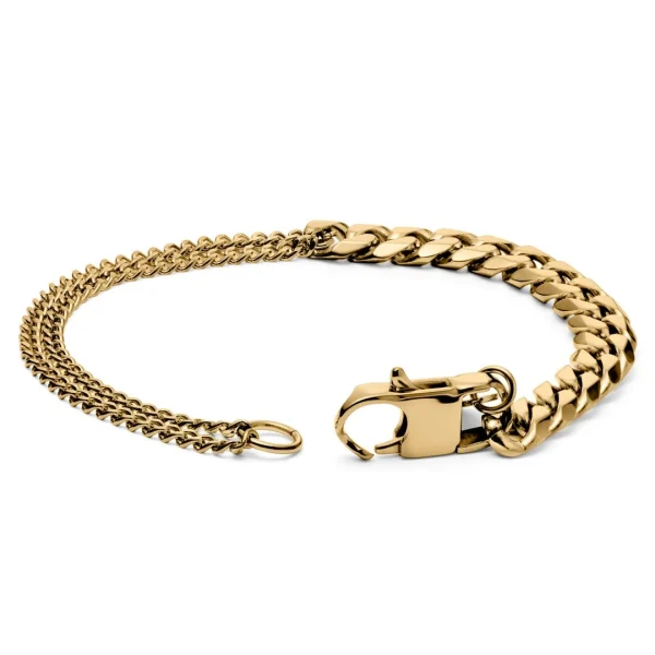 Lucleon Bracelet Doré Carlos Amager à Double Maille Gourmette 3