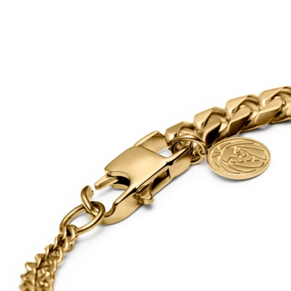 Lucleon Bracelet Doré Carlos Amager à Double Maille Gourmette 4