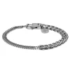 Lucleon Bracelet Couleur Argenté Carlos Amager à Double Maille Gourmette 16