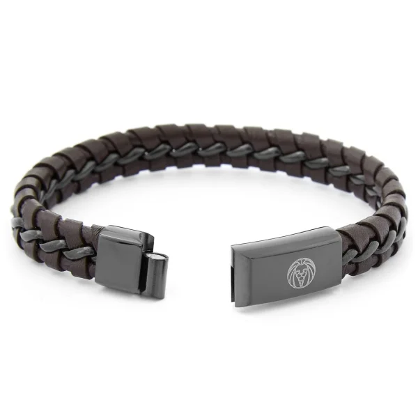 Lucleon Bracelet En Cuir Brun Lacé 3