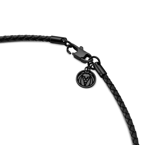 Lucleon Tenvis | Collier En Cuir Avec Onyx Et Pendentifs Noirs 3 Mm 4
