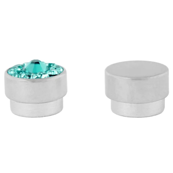 Fort Tempus Boucle D’oreille Magnétique à Cristaux Bleus – 6 Mm 3