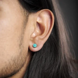 Fort Tempus Boucle D’oreille Magnétique à Cristaux Bleus – 6 Mm 16