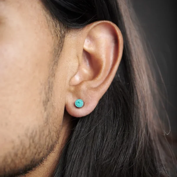 Fort Tempus Boucle D’oreille Magnétique à Cristaux Bleus – 6 Mm 6