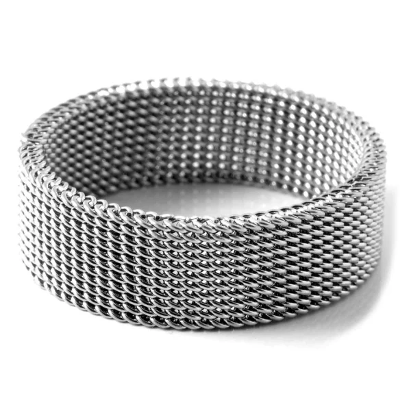 Fort Tempus Anneau En Acier Argenté Flexible 3