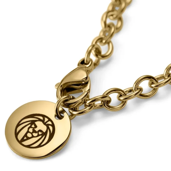 Lucleon Collier à Grand Pendentif Croix En Acier Doré & Argenté 5