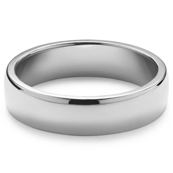 Lucleon Ferrum | Anneau Argenté En Acier Inoxydable Poli – Profil En ‘D’ – 6 Mm 7