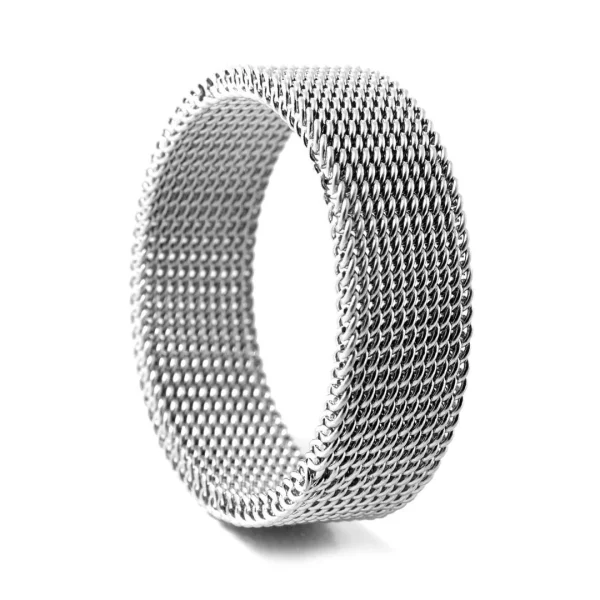 Fort Tempus Anneau En Acier Argenté Flexible 1