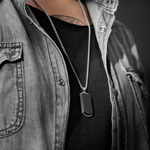 Arkai Collier Orisun Anthony à Pendentif En Onyx Noir 3