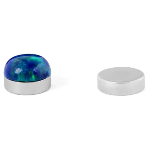 Fort Tempus Boucle D’oreille Magnétique Terre Bleue 5 Mm 3