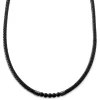 Lucleon Tenvis | Collier En Cuir Avec Onyx Et Pendentifs Noirs 5 Mm 14