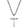 Lucleon Collier Et Croix En Acier Poli 20