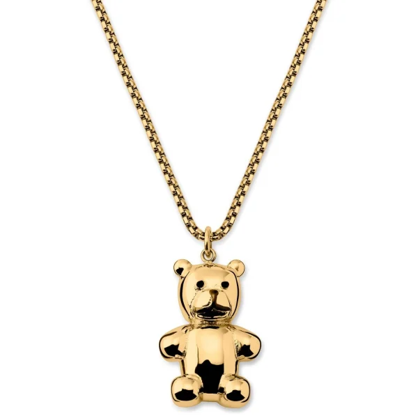 Otsu Egan | Collier à Maille Vénitienne Avec Pendentif Ours En Peluche En Métal Doré 1
