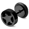 Lucleon Boucle D’oreille L’étoile En Acier Noir 10