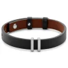 Lucleon Nomen | Bracelet En Cuir Noir Et Marron Avec Finitions En Métal Argenté 20