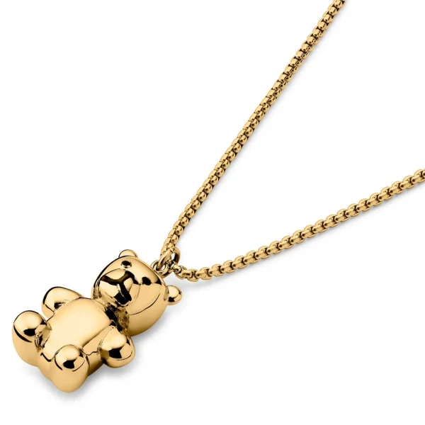 Otsu Egan | Collier à Maille Vénitienne Avec Pendentif Ours En Peluche En Métal Doré 5