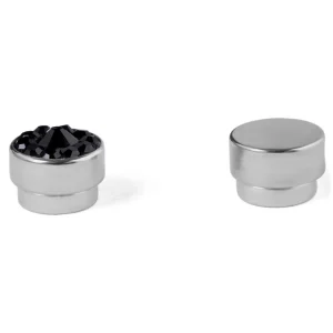 Fort Tempus Boucle D’oreille Magnétique En Cristal Noir 6 Mm 10