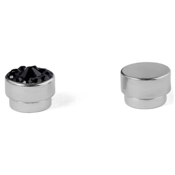 Fort Tempus Boucle D’oreille Magnétique En Cristal Noir 6 Mm 3