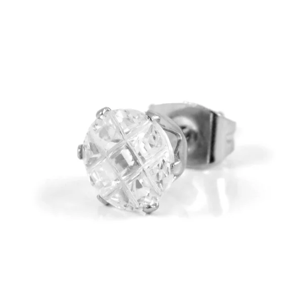 Fort Tempus Boucle D’oreille Avec Zircone Ronde 7 Mm 1