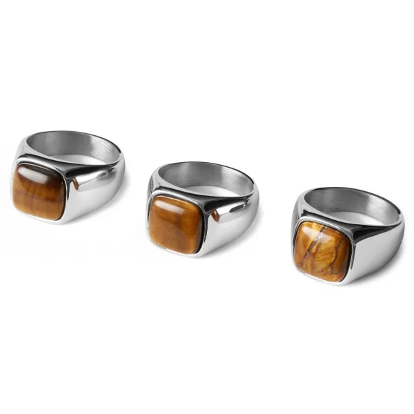 Lucleon Bague à Pierre Oeil De Tigre Len 3