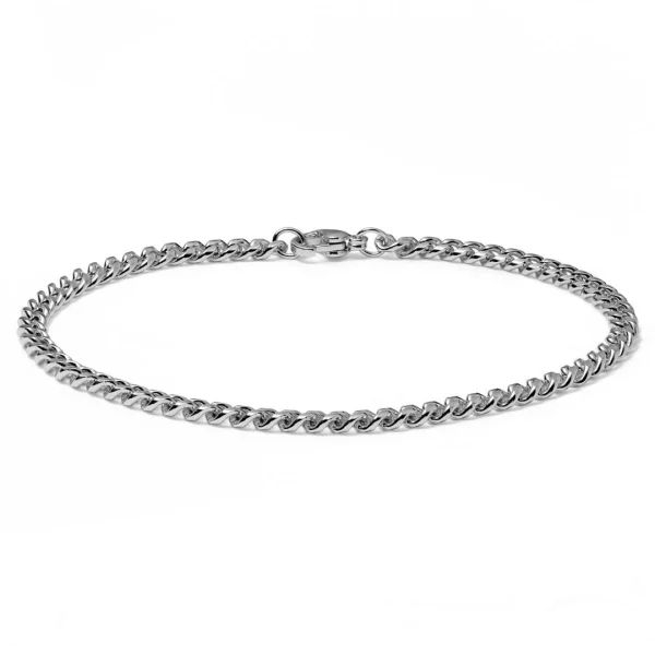 Lucleon Bracelet Chaîne à Mailles Argentées – 4 Mm 1