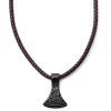 Fort Tempus Collier En Cuir Marron Et Rune Hache De Thor 16