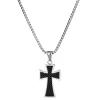 Fort Tempus Collier à Croix Byzantine En Acier Noir 22
