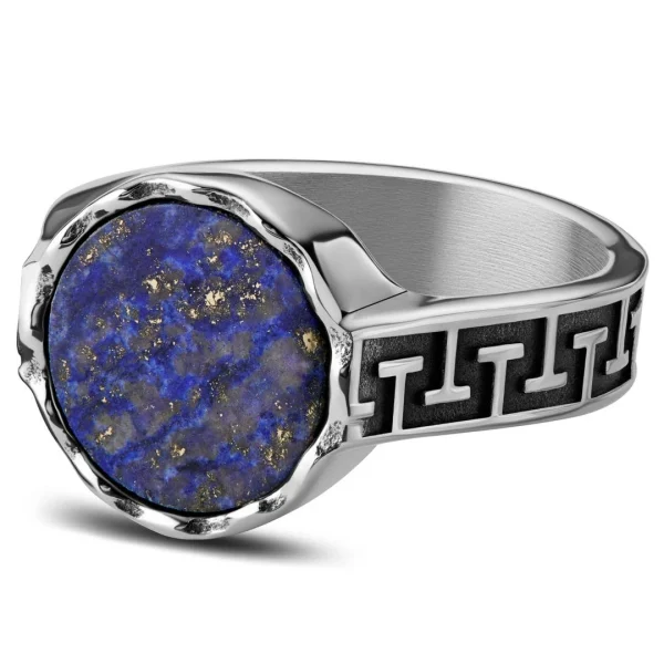 Waykins Atlantis | Chevalière En Acier Inoxydable Et Lapis-lazuli 1