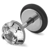 Lucleon Boucle D’oreille Floyd 6 Mm En Acier Et Zircon 20