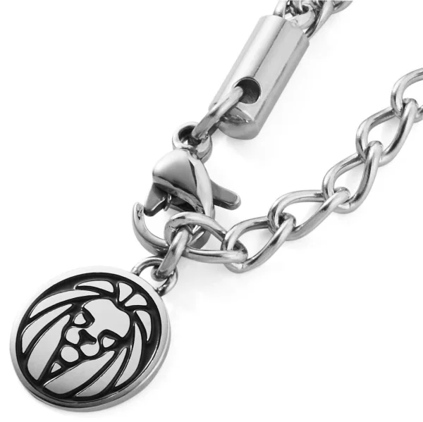 Lucleon Collier Tadd En Acier Avec Ancre Et Onyx 4