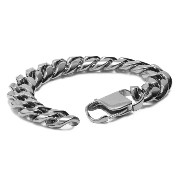 Lucleon Gourmette En Acier Argenté 14 Mm 3