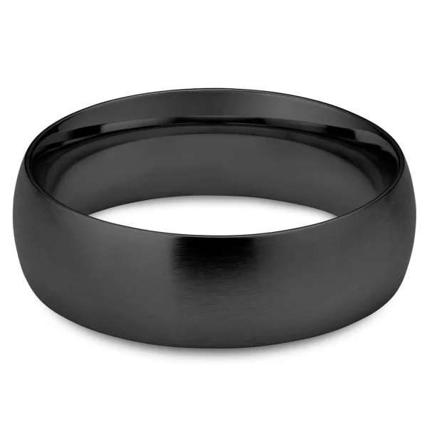 Lucleon Anneau En Acier Noir Mat – Le Classique 3