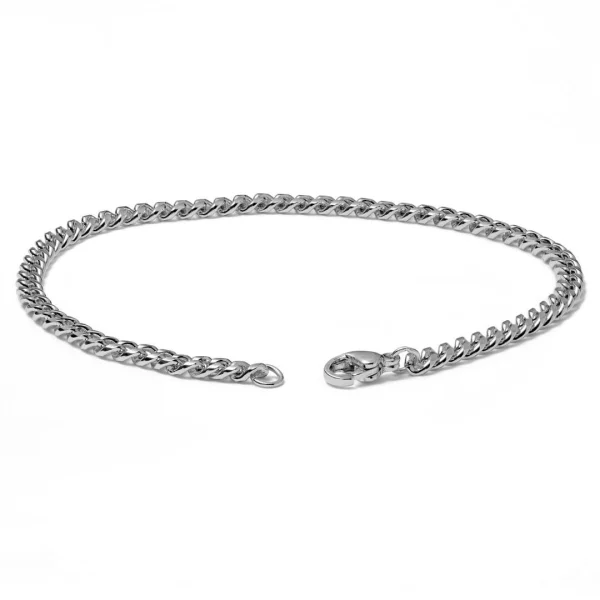 Lucleon Bracelet Chaîne à Mailles Argentées – 4 Mm 5