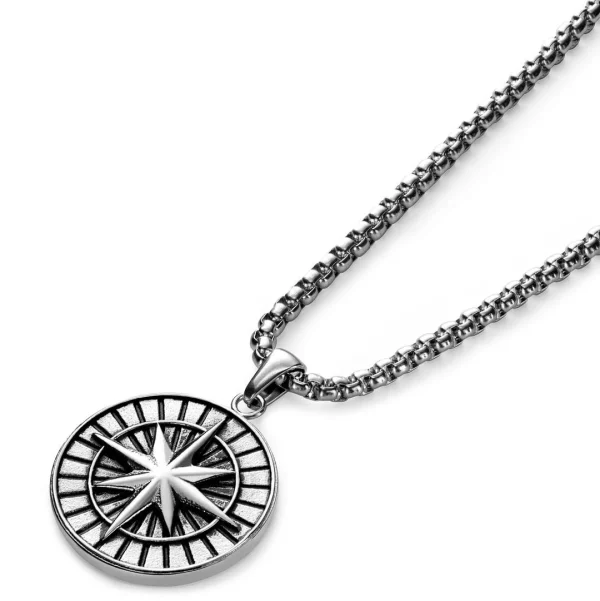 Arkai Atlas | Collier En Acier Inoxydable Argenté à Pendentif étoile Polaire 6